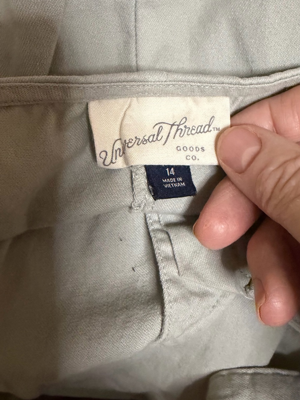 Universal Thread Goods Co. Gray Wide-Leg Jumpsuit Size 14 Boho Button Front - Picture 16 of 16
